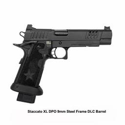 Staccato 11-1300-000100 XL 9mm Optic Ready Steel Frame DLC 6" Barrel Tac Texture 20 Rounds