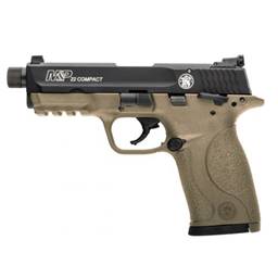 Smith & Wesson 10242 M&P 22 Compact 22 LR FDE 3.5" Threaded Barrel 10 Round Manual Safety