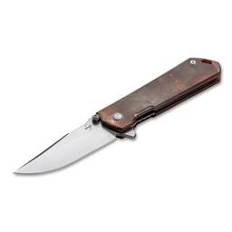 Boker 01BO165 Plus Kihon Copper Handle Satin Clip Point Blade Assisted Opening