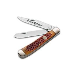 Boker 110732 Trapper Brown Bone Handle Two Blade Folding Knife