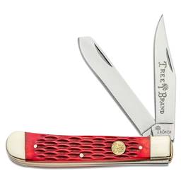 Boker 110747 Trapper Red Bone Handle Two Blade Folding Knife