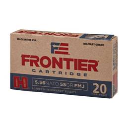 Hornady Frontier M193 223 55 Grain Full Metal Jacket 20 Round Box FR200