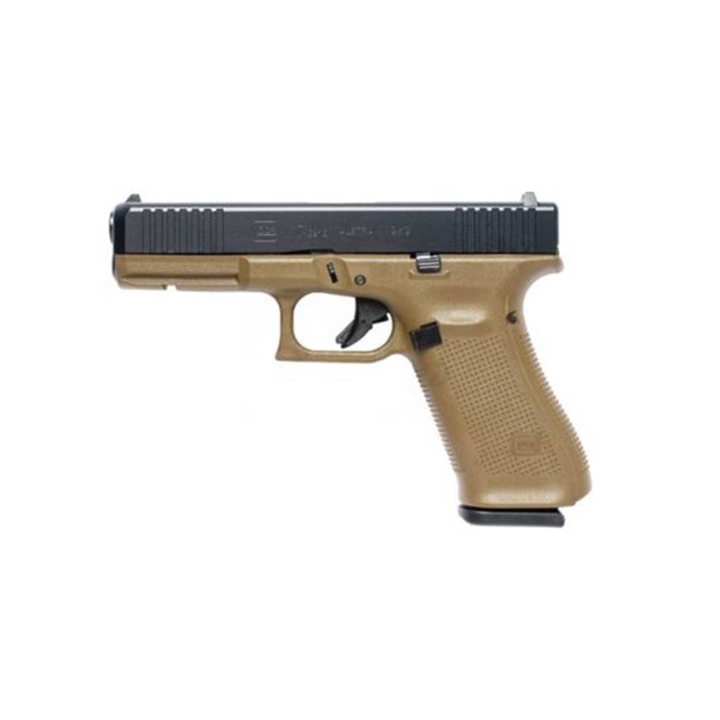 GLOCK 17 Gen 5 9mm FDE/Black Front Serration 4.5 Barrel 17 Rounds