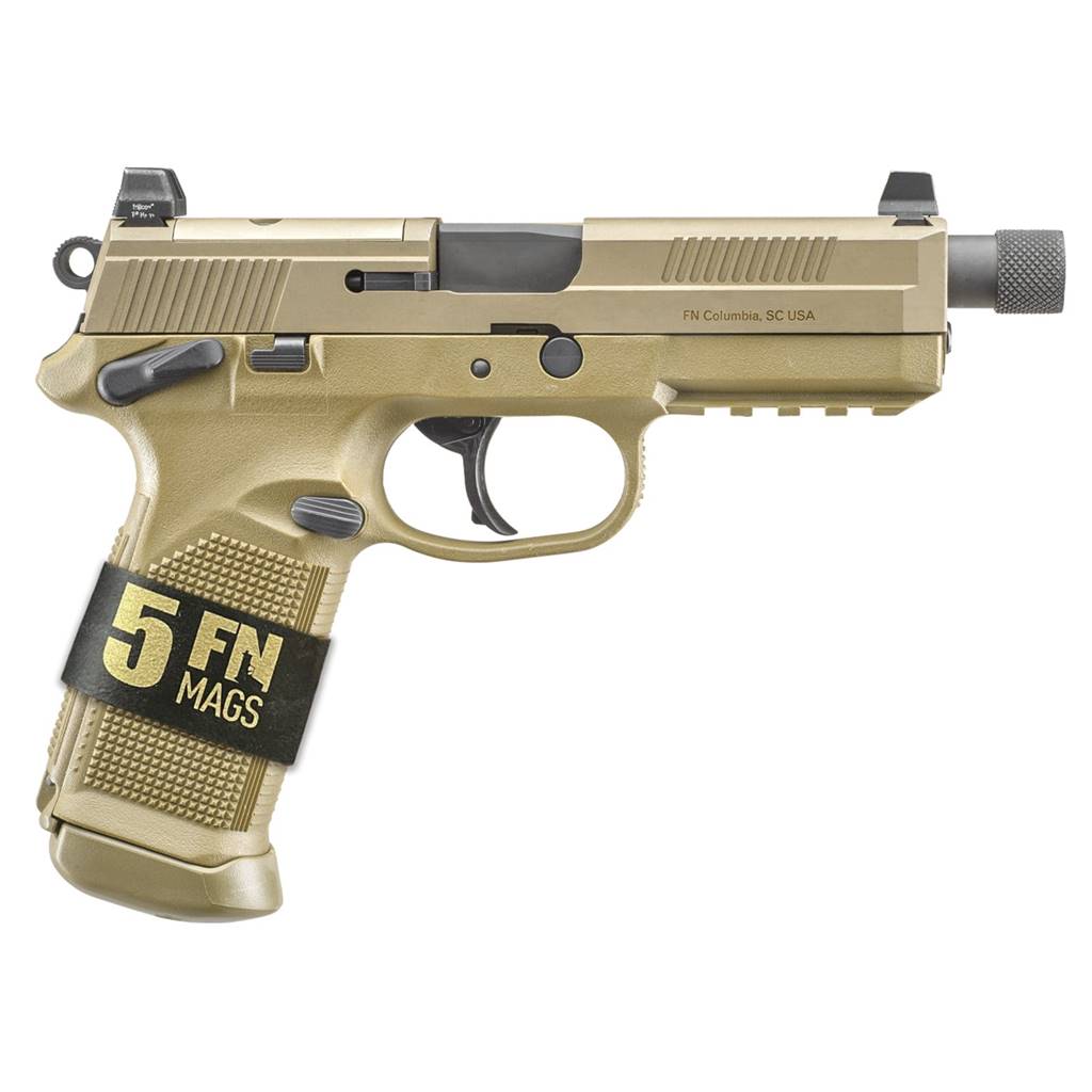 FNX-45 Tactical 45 ACP FDE Optic Cut Suppressor Height Night
