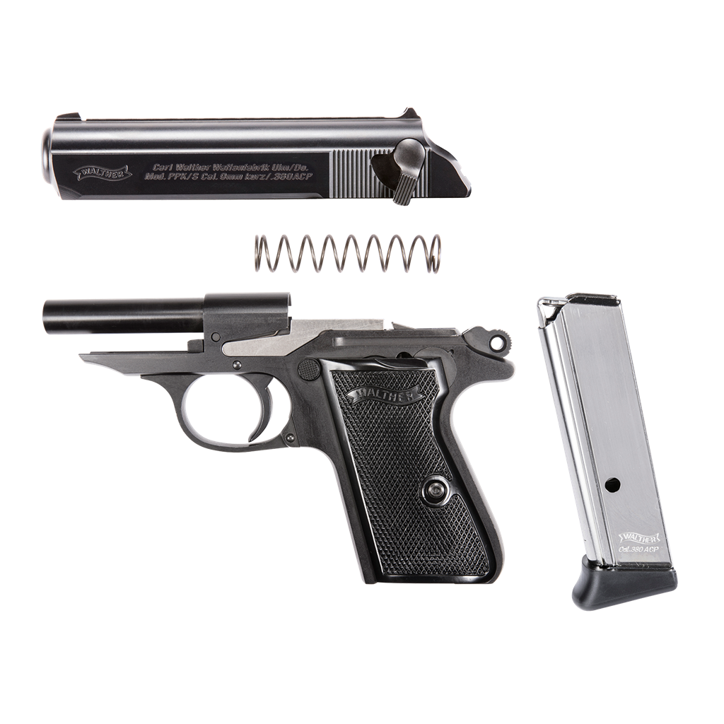 Walther PPK/S 380 ACP Black Frame Black Grips 3.3 Barrel 7