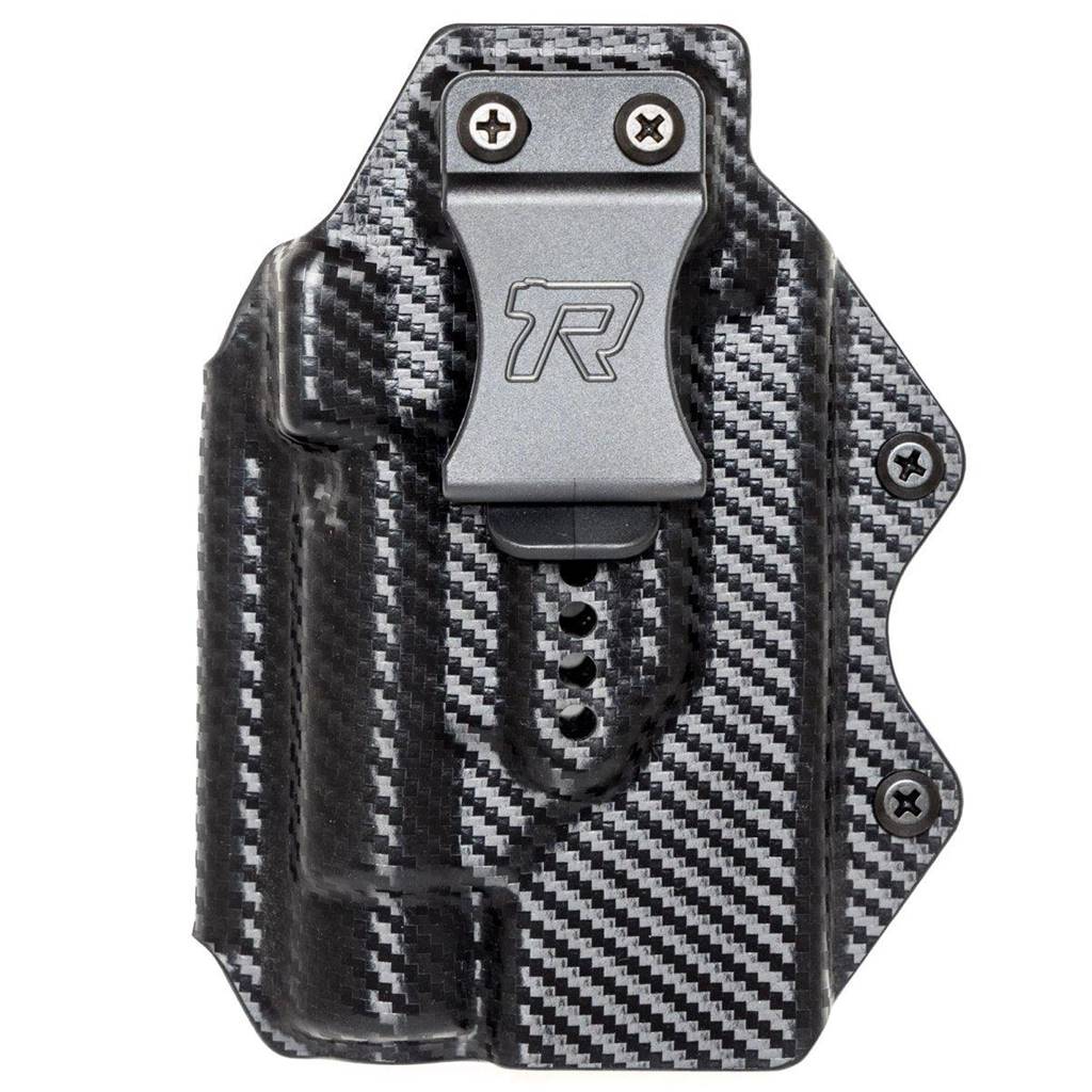 Rounded Kydex IWB/OWB Light Bearing Holster TLR1 Ambidextrous Carbon
