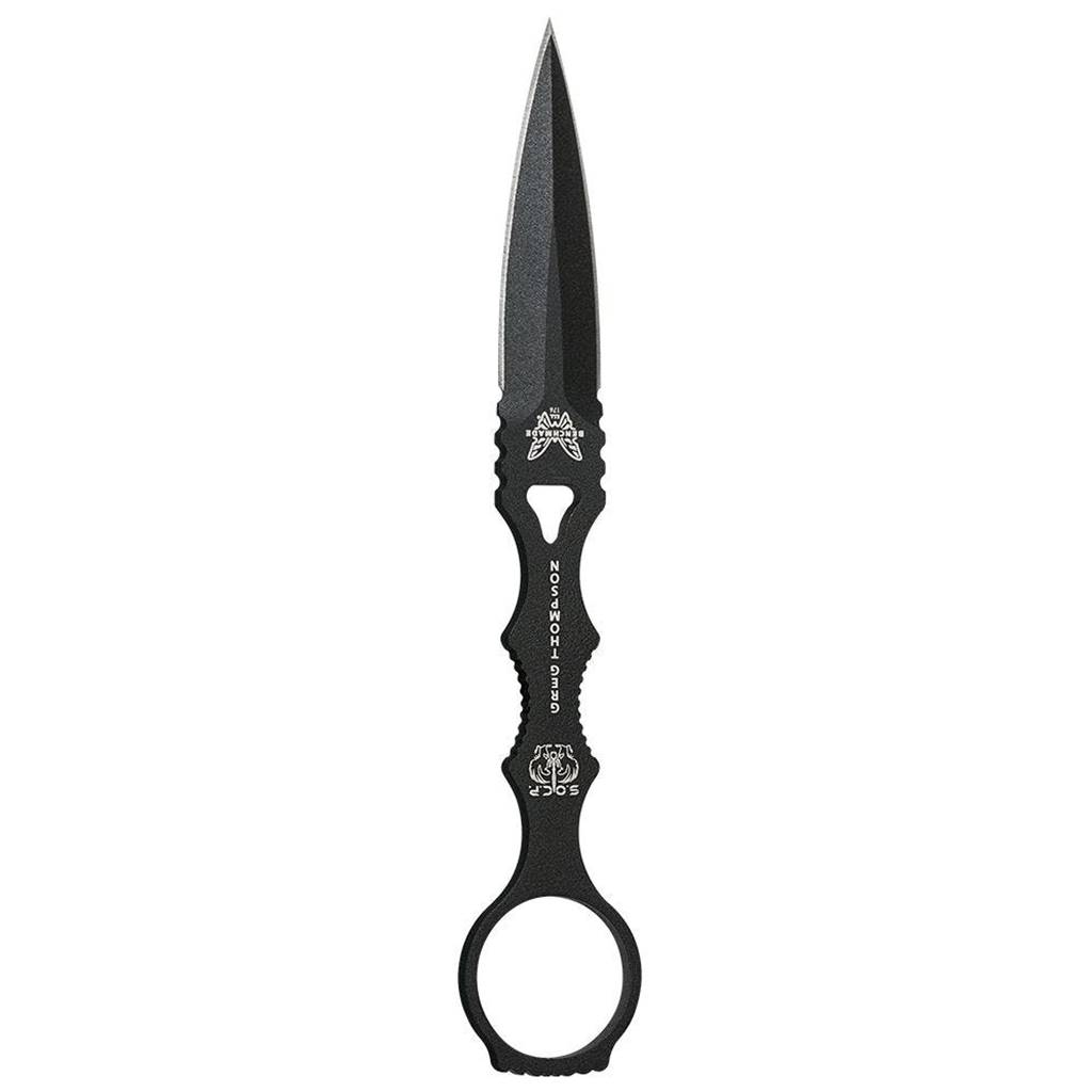 Benchmade SOCP Fixed Blade Dagger Black Double Sided Spear 