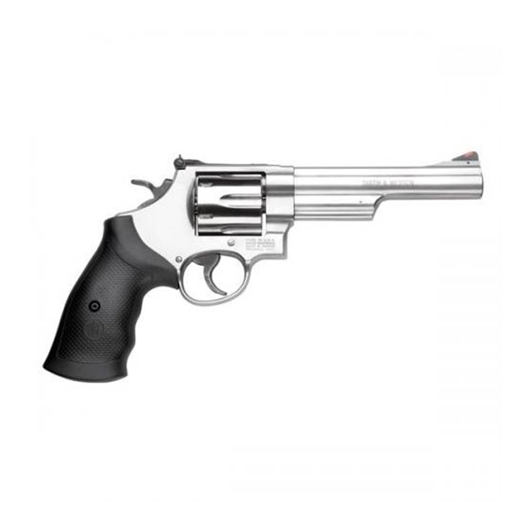 Smith & Wesson Model 629 44 Magnum Stainless Black Rubber Grip 6
