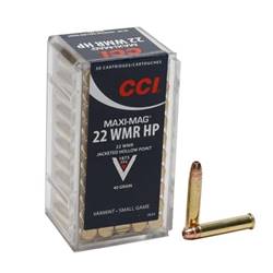 Federal CCI Maxi Mag 22 Magnum 40 Grain Jacketed Hollow Point 50 Round  Box 24