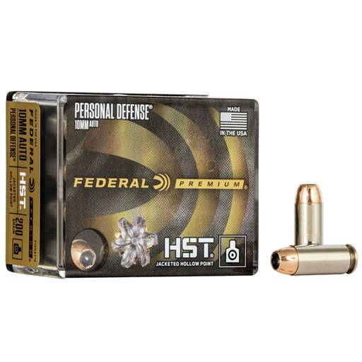 Federal P10HST1S Premium Personal Defense HST 10mm 200 Grain Hollow Point 20 Round Box