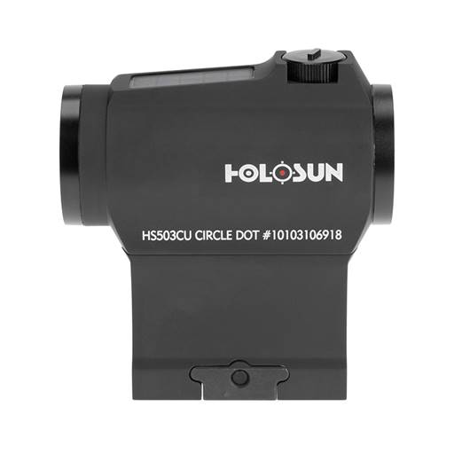 Holosun Technologies HS503CU Rifle Red Dot 2 MOA Dot 65 MOA Circle Dual Reticle Solar Shake Awake Night Vision Compatible