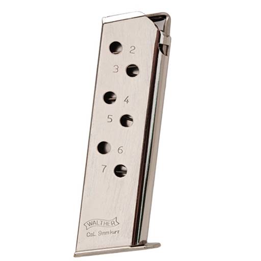 Walther 2246011 Magazine PPK/S 380ACP 7 Rounds Nickel