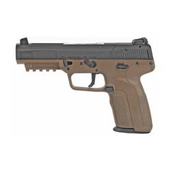 FN 3868929356 Five Seven 5.7x28mm 4.80" 20 Flat Dark Earth FDE Black Steel Slide