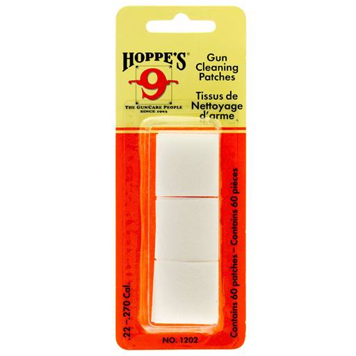 Hoppe's 1202 #2 Gun Cleaning Patches 22-270 60 Pack