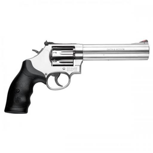 Smith & Wesson 164198 Model 686 Plus 357  Stainless Black Rubber Grip 6" Barrel 7 Shot