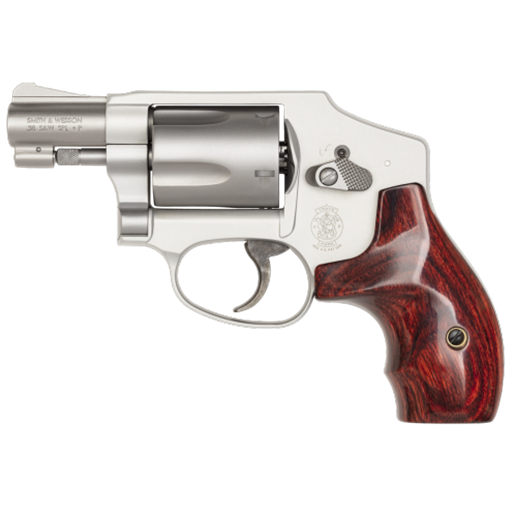 Smith & Wesson 163808 Model 642 LS Ladysmith 38 Spl No Lock Stainless wood grips hammerless 5 shot