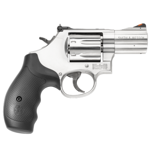 Smith & Wesson 164192 Model 686 Plus 357 Magnum Stainless Steel Black Rubber Grip 2.5" Barrel 7 Shot