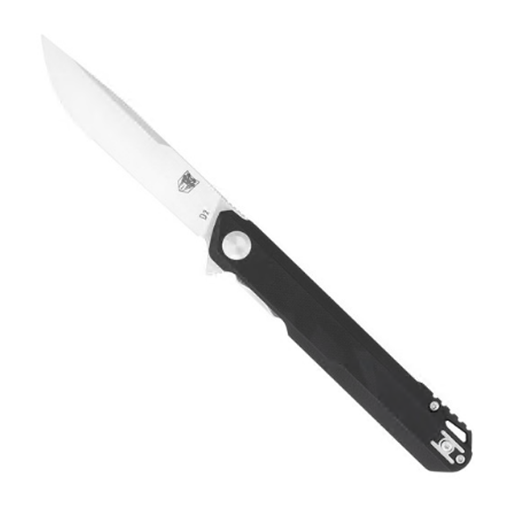Cobra Tec Knives Monarch Folder Black Grip Satin Drop Point Blade CTMONBLK