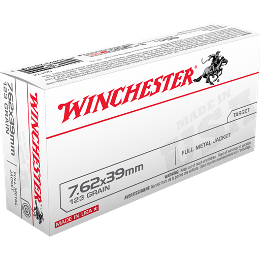 Winchester White Box 7.62x39 123 Grain Full Metal Jacket 20 Round Box Q3174