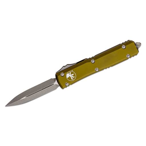 Microtech 122-10APOD Ultratech Double Edged OD Green Scale Apocalyptic Blade Out the Front Auto