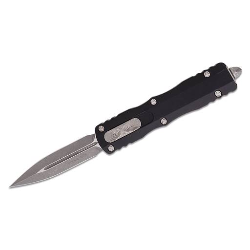 Microtech 225-10AP Dirac Double Edged Black Scale Apocalyptic Blade Out the Front Auto