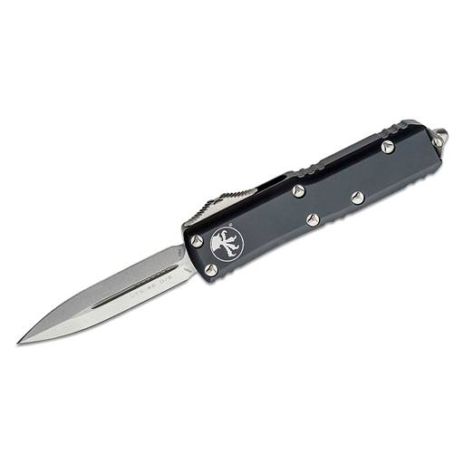Microtech 232-10 UTX-85 Double Edged Black Scale Stonewashed Blade Out the Front Auto
