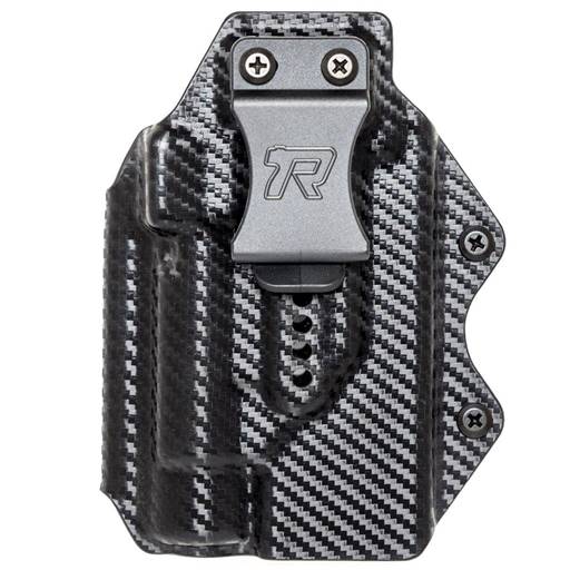 Rounded ARC-TLR1-CF-AMBI-LUXV2 Kydex IWB/OWB Light Bearing Holster TLR-1 Ambidextrous Carbon Fiber Optic Ready