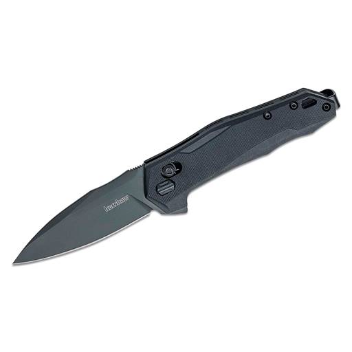 Kershaw 2041 Monitor Folder Black Handle Black Oxide Spear Point Blade