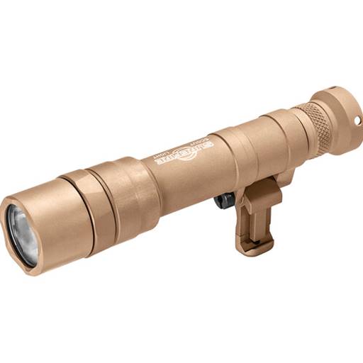 Surefire M640DFT-TN-PRO M640DFT Scout Light, Flashlight, 1000 Lumens, Z68 On/Off Tailcap, Anodized Finish, Tan, Includes MLOK Adapter and 18650 Rechargeable Battery