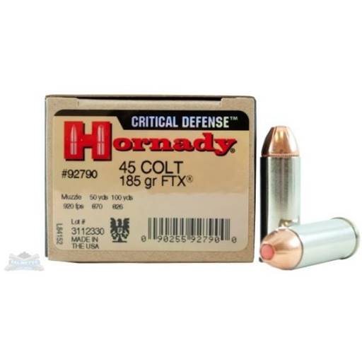 Hornady Critical Defense 45 Long Colt 185 Grain FTX 20 Round Box 92790