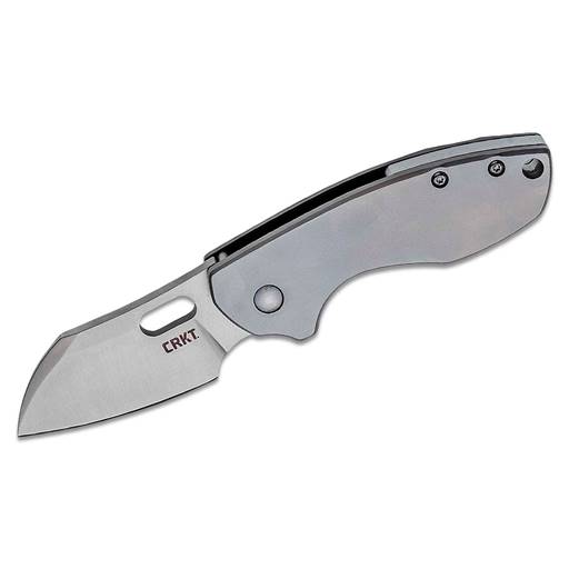 CRKT 5311 Pilar Stainless Steel Grip Stain Sheepsfoot Thumb Hole Opening