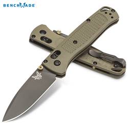 Benchmade 535GRY-1 Bugout Axis Folder Green Grip Black Drop Point