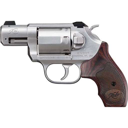 Kimber America 3400021 K6S DASA 357 Magnum Brushed Stainless Wood Grips 2" Barrel 6 Round