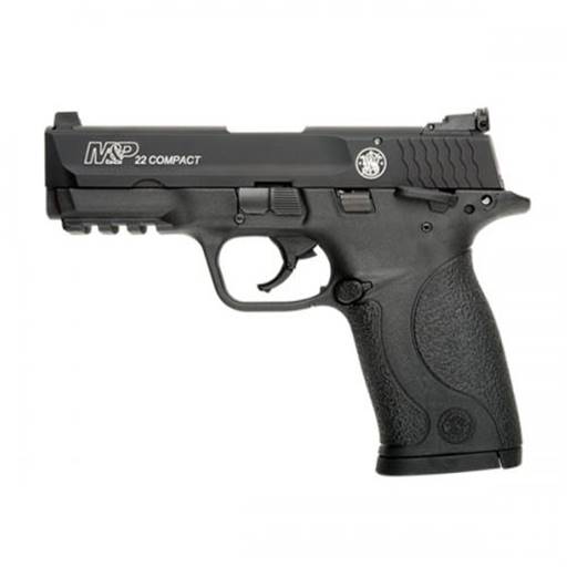 Smith & Wesson 108390 M&P 22 Compact 22 LR 3.6" Unthreaded Barrel Black 10 Round Manual Safety