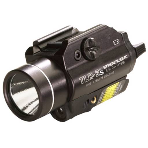 Streamlight 69230 TLR-2s 300 Lumen With Red Laser Pistol Rail Mount CR123A Black Paddle Switch