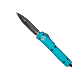 Microtech 122-1TQ Ultratech Double Edge Turquoise Standard OTF