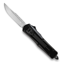 Cobra Tec Knives SBFS-3DNS SMALL FS-3 BLACK DROP POINT NOT SERRATED OTF KNIFE