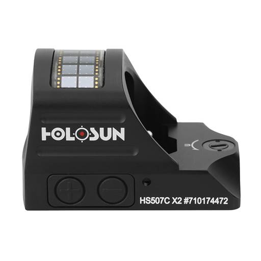 Holosun Technologies HS507C X2 Pistol Red Dot 2 MOA Dot 32 MOA Circle Multi Reticle Solar Shake Awake Night Vision Compatible