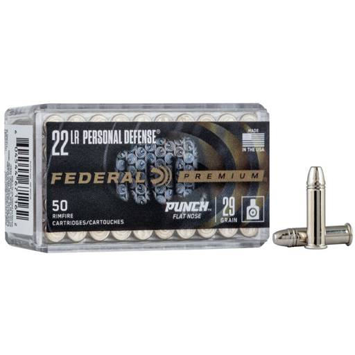 Federal PD22L1 Punch 22LR 29 Grain Flat Nose Soft Point 50 Round Box