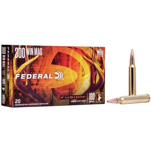 Federal F300WFS3 Fusion 300 Win Mag 180 Grain Bonded Soft Point 20 Round Box