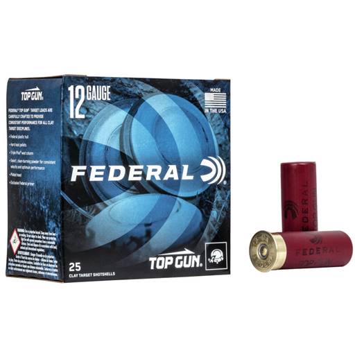 Federal TG12 7.5 Top Gun Target Load 12 Gauge 7.5 Shot 2 3/4 25 Round Box