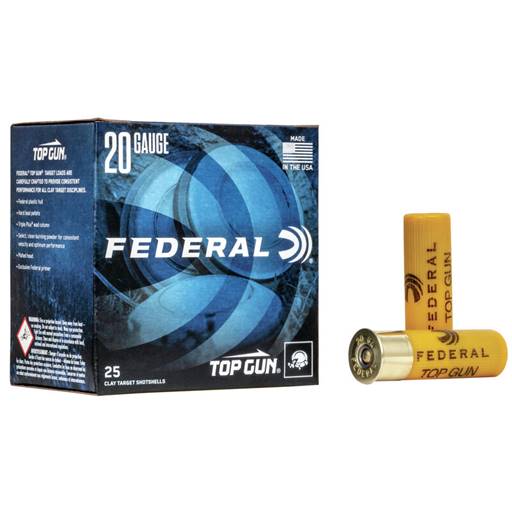 Federal TG20 7.5 Top Gun Target Load 20 Gauge 7.5 Shot 2 3/4 25 Round Box