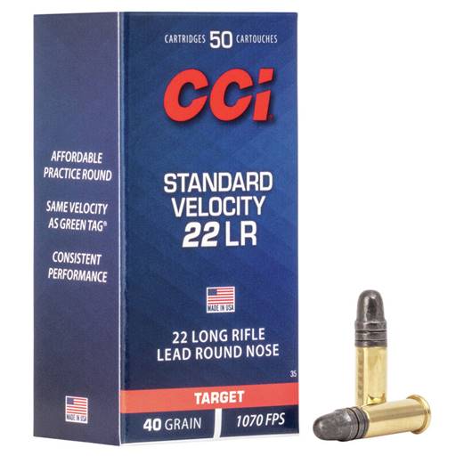 Federal 35 CCI Standard Velocity 22 LR 40 Grain Lead Round Nose 50 Round Box