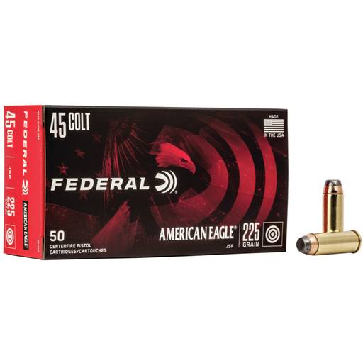 Federal AE45LC American Eagle 45 Long Colt 225 Grain Jacketed Soft Point 50 Round Box