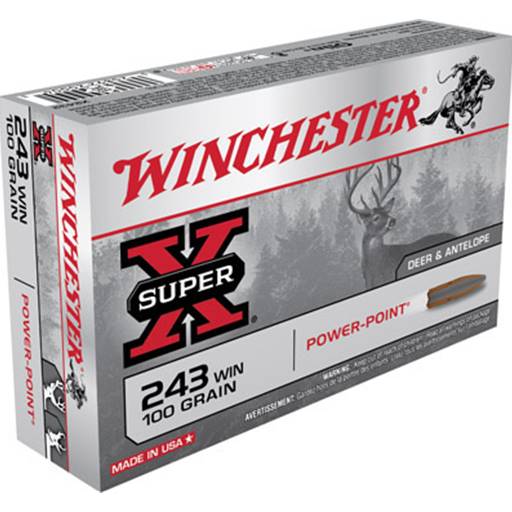 Winchester X2432 Super X 243 Win 100 Grain Power Point 20 Round Box