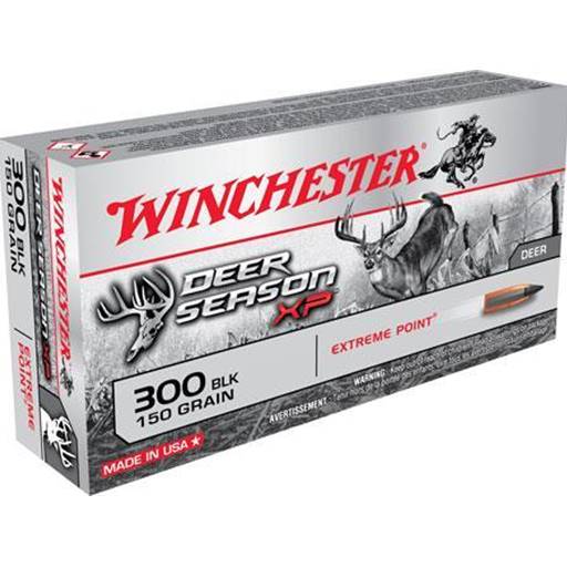 Winchester X300BLKDS Deer Season XP 300 Blackout 150 Grain Extreme Point Polymer Tip 20 Round Box
