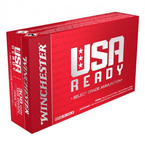Winchester RED308 USA Ready Red Box 308 Win 168 Grain Open Tip Range 20 Round Box