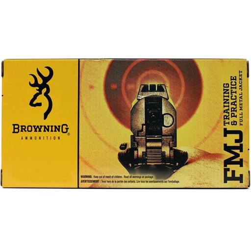 Winchester B191800402 Browning Training & Practice 40 S&W 165 Grain Full Metal Jacket 50 Round Box