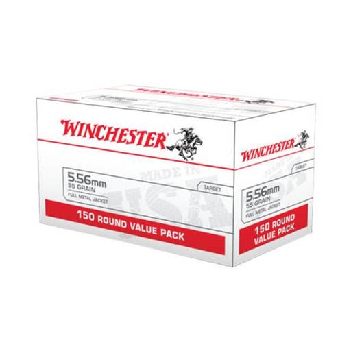 Winchester WM193150 USA White Box 556 55 Grain Full Metal Jacket 150 Round Box