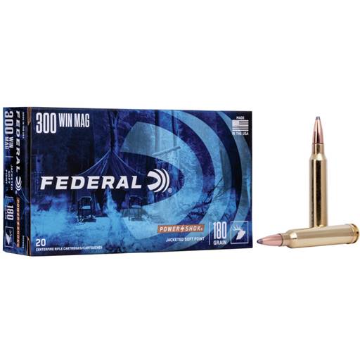 Federal 300WBS Power Shok 300 win mag 180 grain Jacketed soft point 20 round box